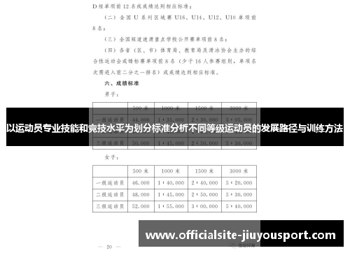 以运动员专业技能和竞技水平为划分标准分析不同等级运动员的发展路径与训练方法
